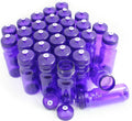 Rolling Sands Reusable Bulk Water Bottles 30 Pack - 24 Oz Sports Water Bottles, USA Made, BPA-Free, Wide Mouth for Easy Cleaning, Break Resistant - Translucent Purple Bottle/Purple Lid