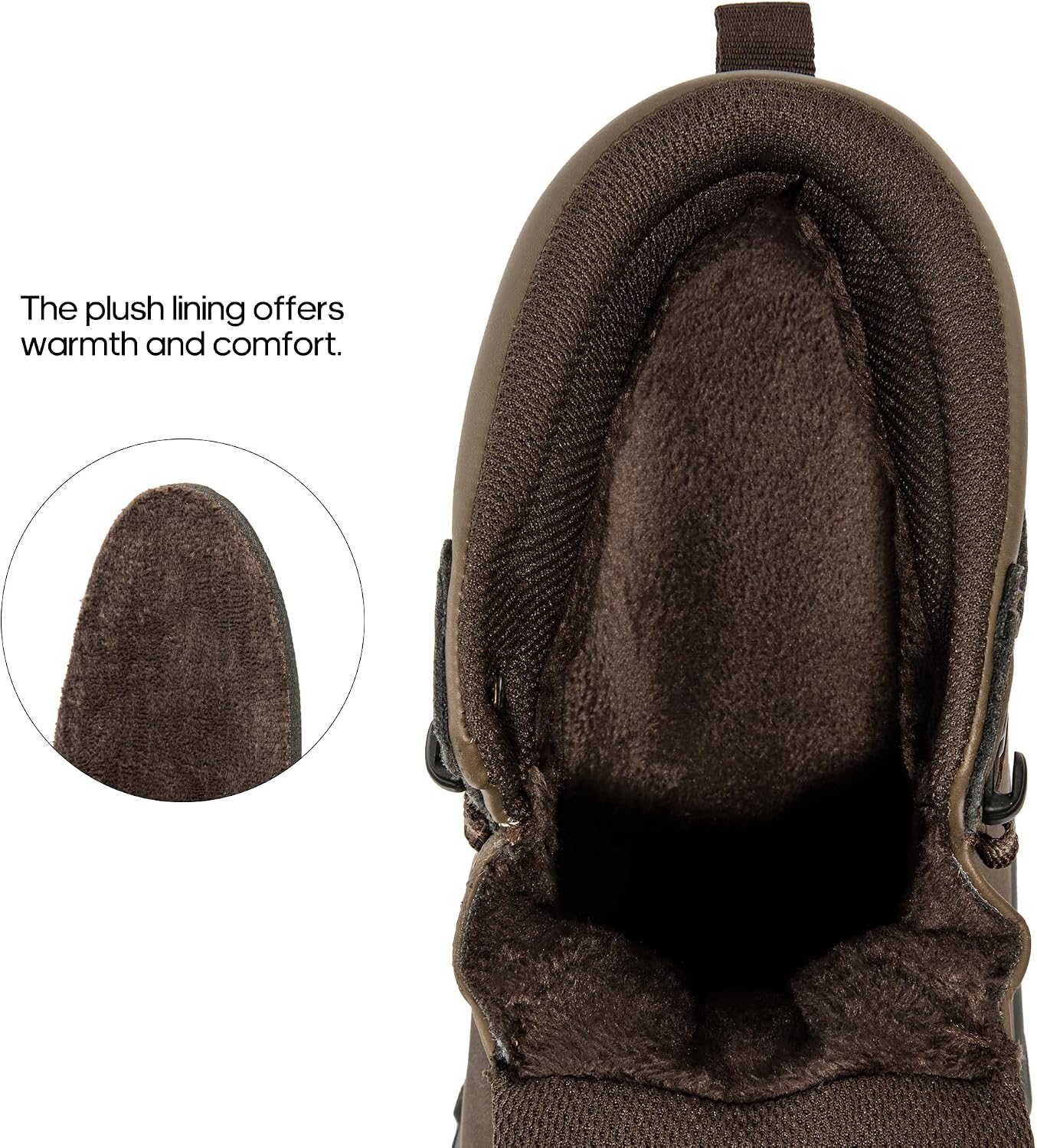 NORTIV 8 Men's Hiking Winter Insulated Snow Boots