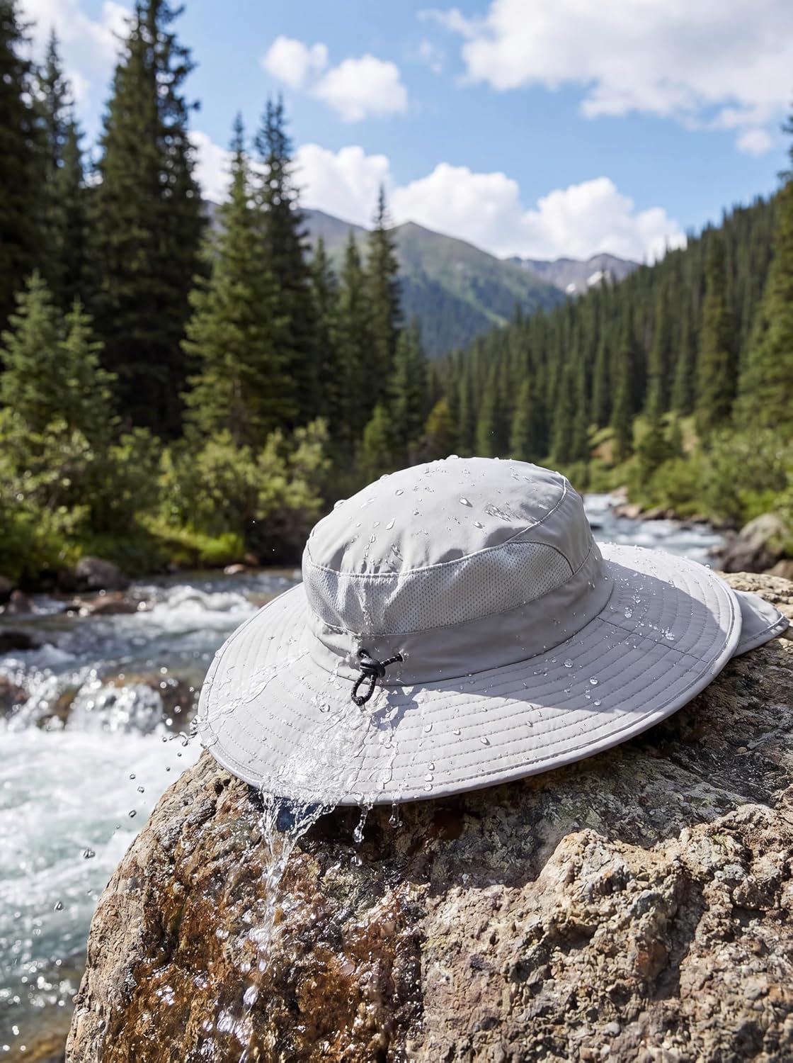 Home Prefer UPF 50+ Wide Brim Sun Hats with Neck Flap Sun Protection Hat for Men Women Gardening Fishing Summer Bucket Hat