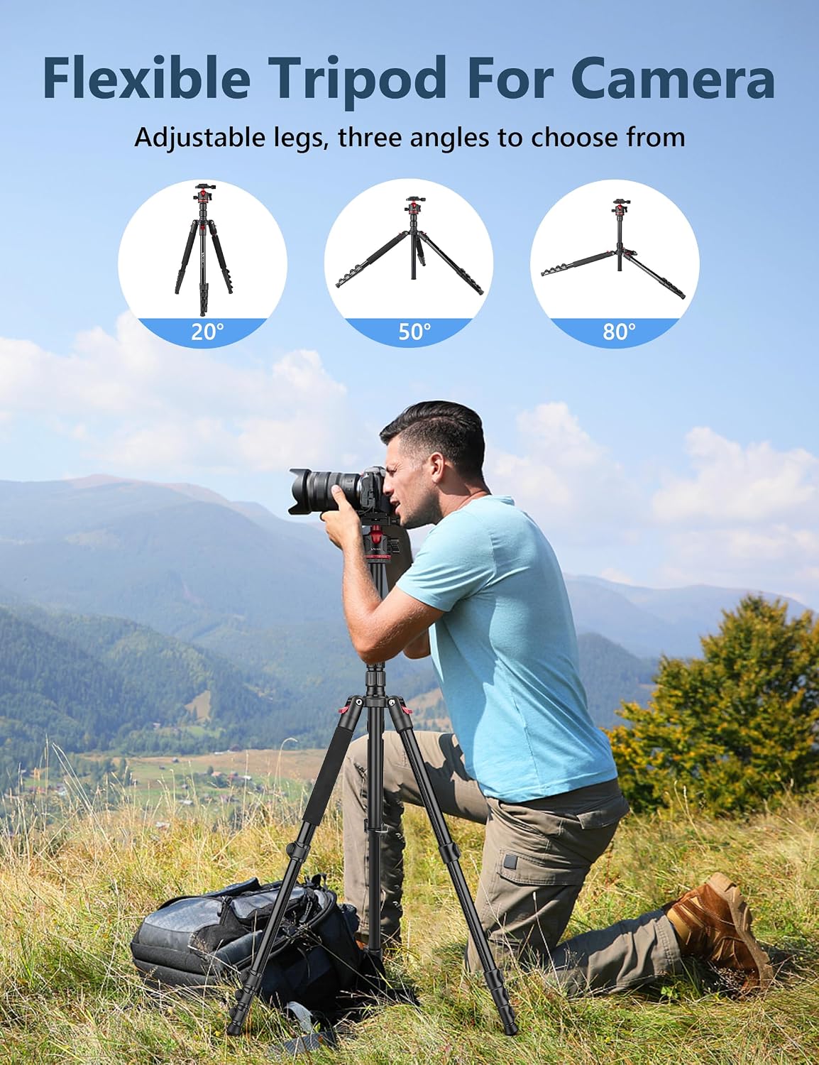 78" Porfessional Tripod for Camera & Phone, Victiv Aluminum Tripod Monopod
