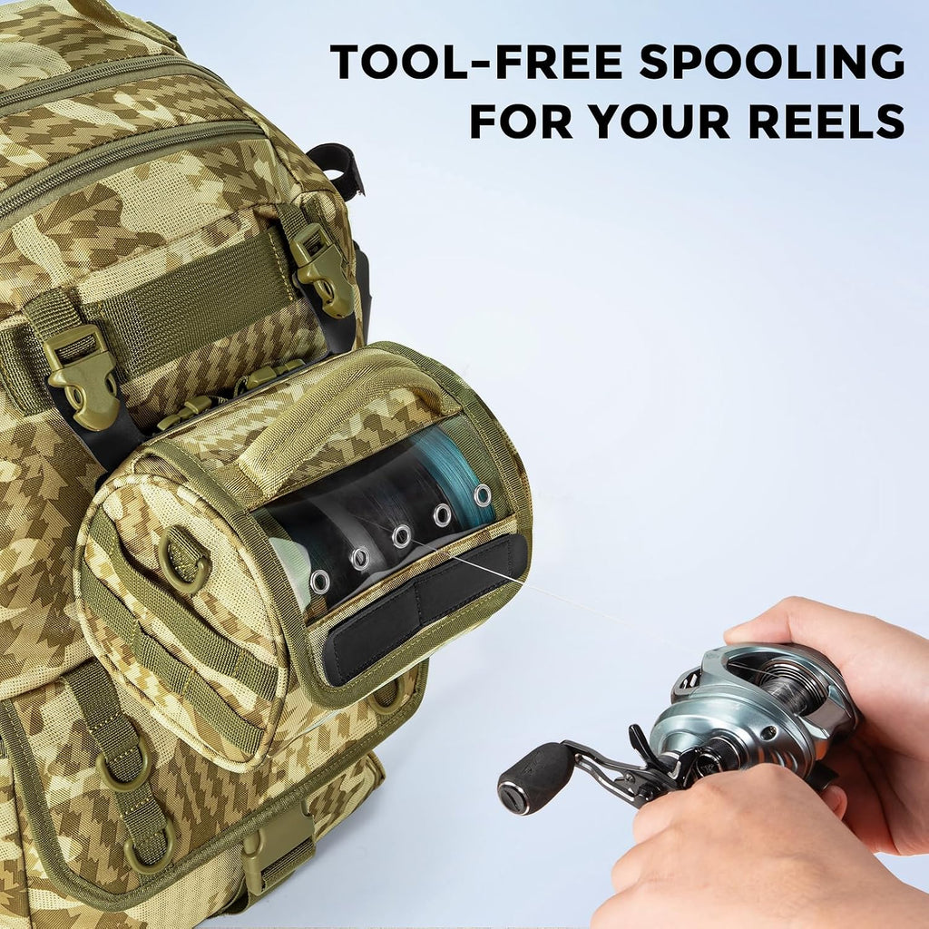 KastKing BaitSpace Line Bag Water Resistant Tackle Bag, Organize Spools