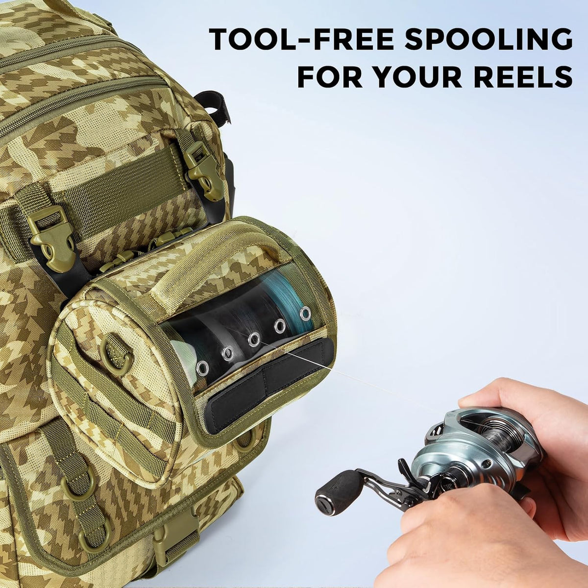 KastKing BaitSpace Line Bag Water Resistant Tackle Bag, Organize Spools