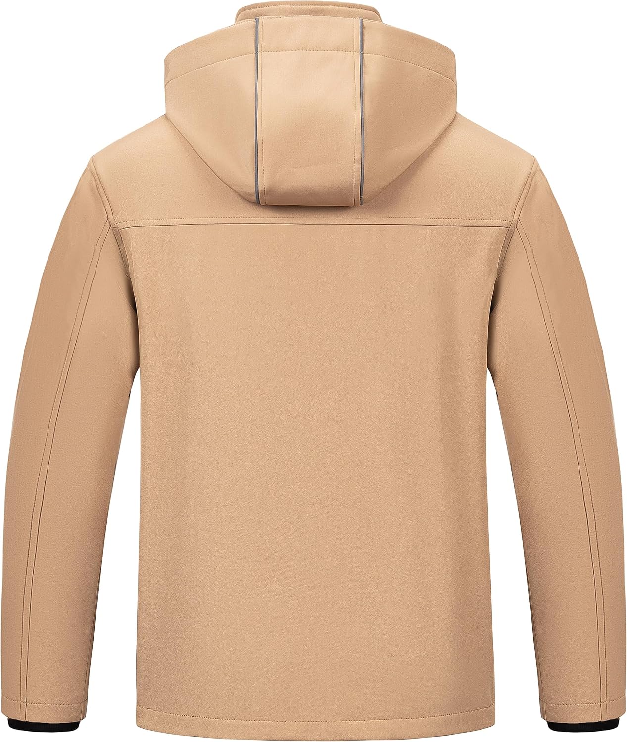 Pursky Men's Softshell Jacket Waterproof Fleece Lined Windbreaker With Removable Hood Lightweight Tactical Jacket