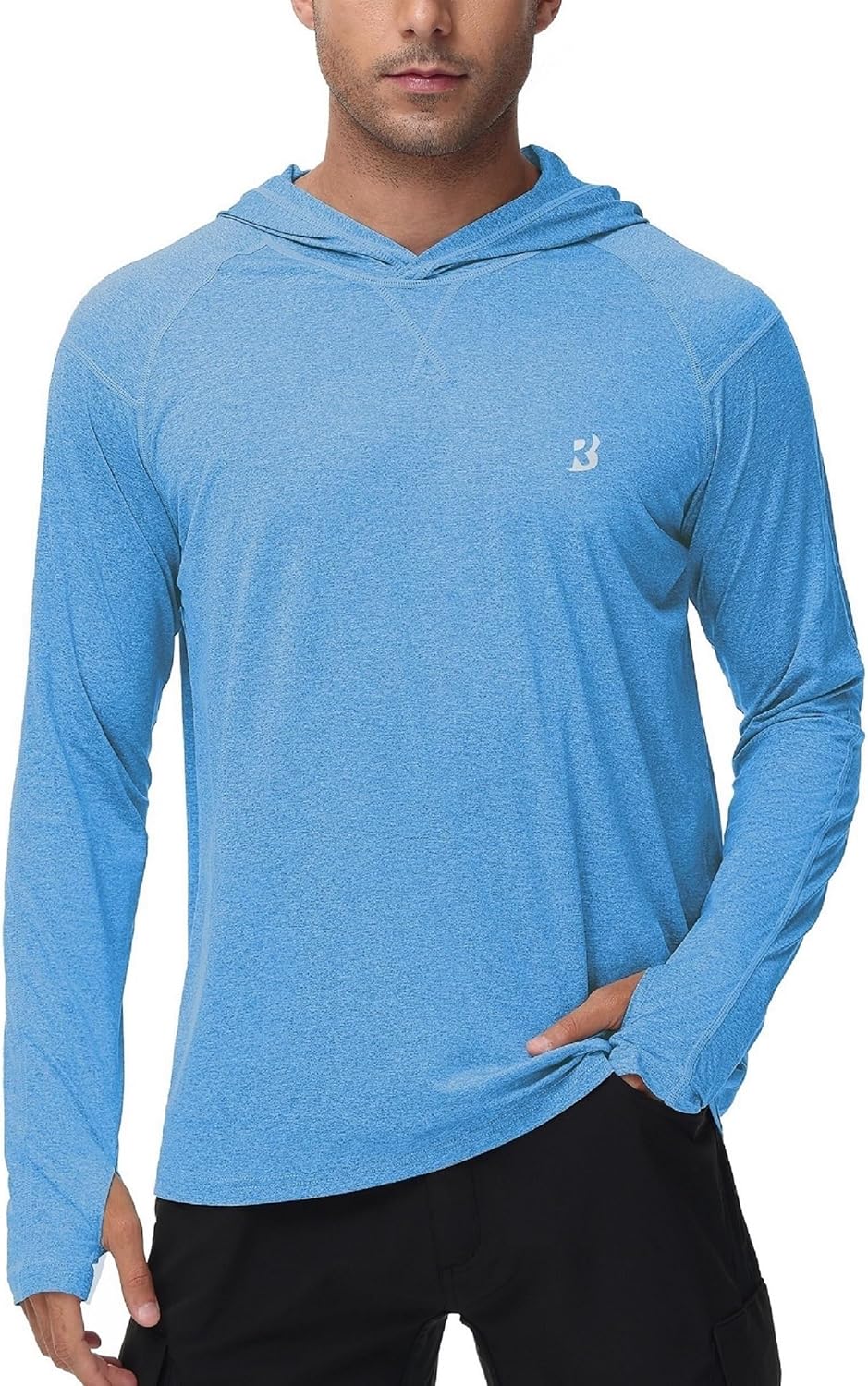 Roadbox Men's UPF 50+ Fishing Shirts, Long Sleeve UV Sun Protection Hoodie