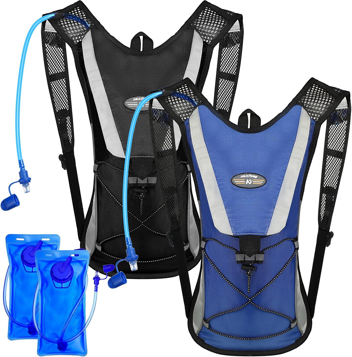 2 Pack Hydration Backpack Pack with 2L Water Bladder, Hiking Backpack with Hydration Bladder Water Rucksack Backpack Bladder Bag Cycling Bicycle Bike/Hiking Climbing Pouch