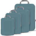 PANDA JOYS 4 Set Compression Packing Cubes Travel - Travel Accessories Expandable Packing Organizers for Carry On - Essentials Luggage Bags - Dark Blue