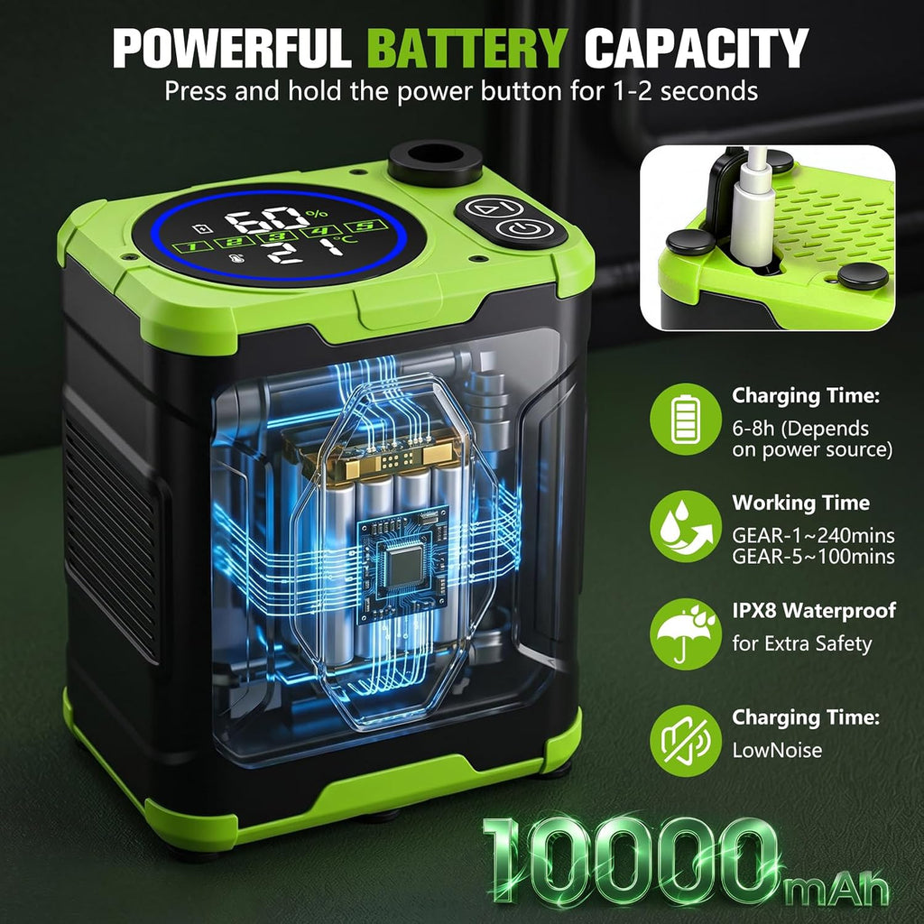 2026 Portable Shower For Camping With Bag,10000mAh Camping Shower Pump