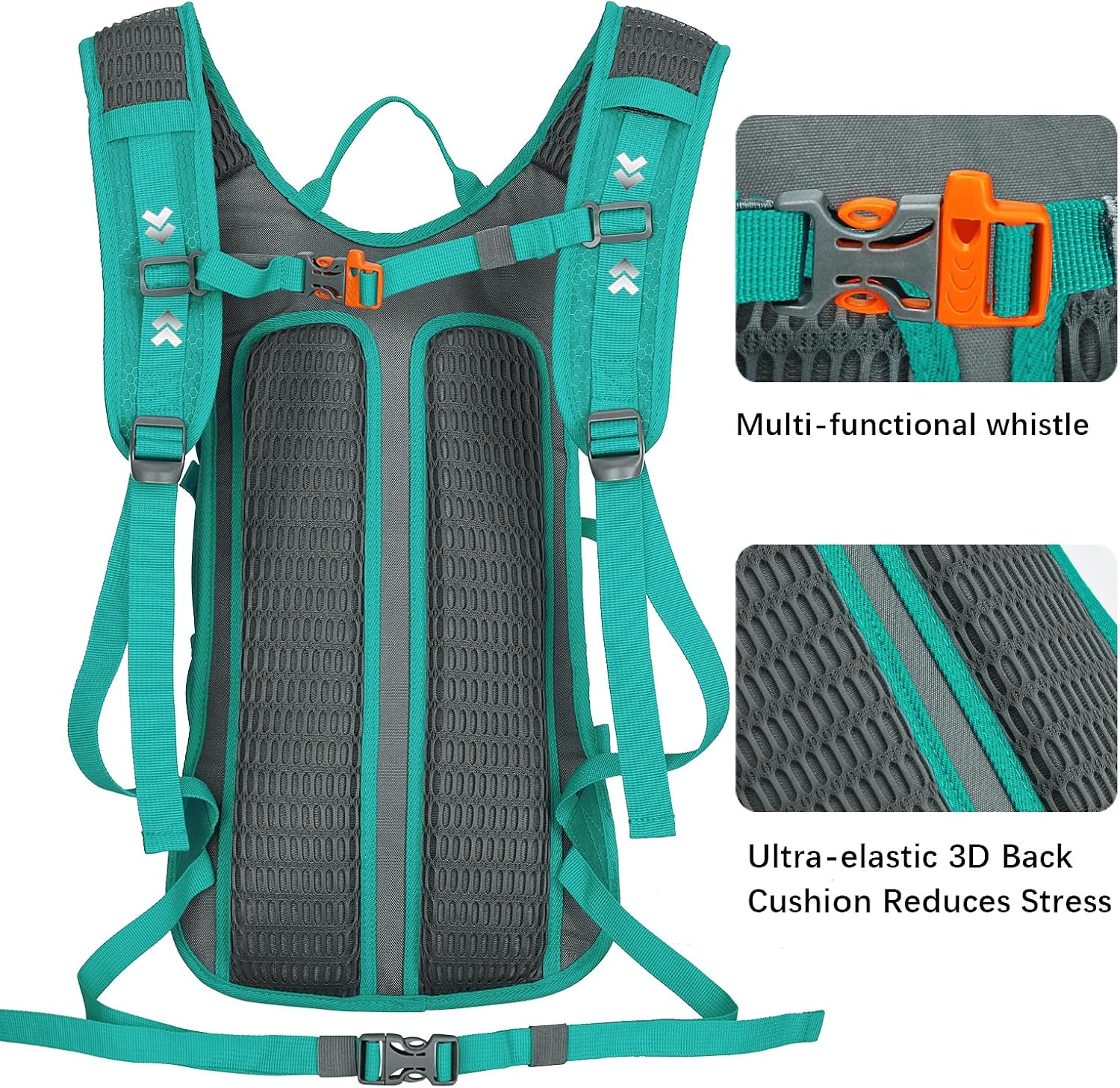 LARIPOP 18L Hydration Backpack with 2L Leak-Proof Water Bladder for Hiking Cycling Running Men Women