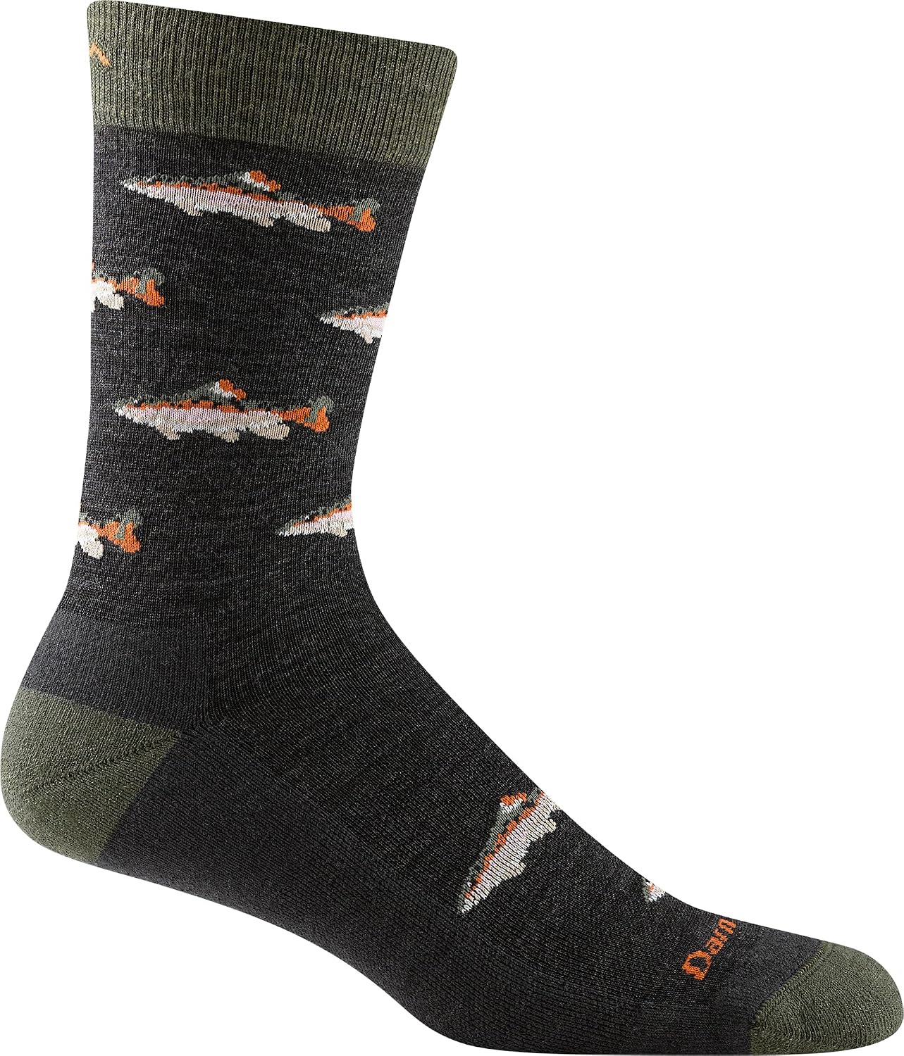 Darn Tough Men's Spey Fly Crew Lightweight with Cushion Lifestyle Sock (Style 6085) -