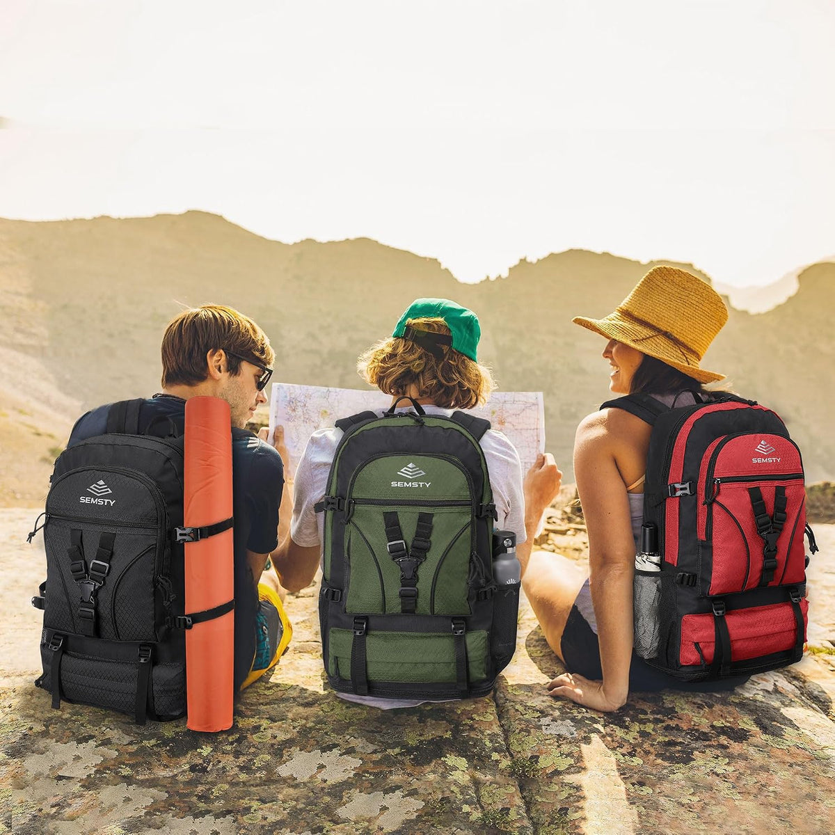 40L/50L Expandable Hiking Backpack for Men & Women，Camping Backpack