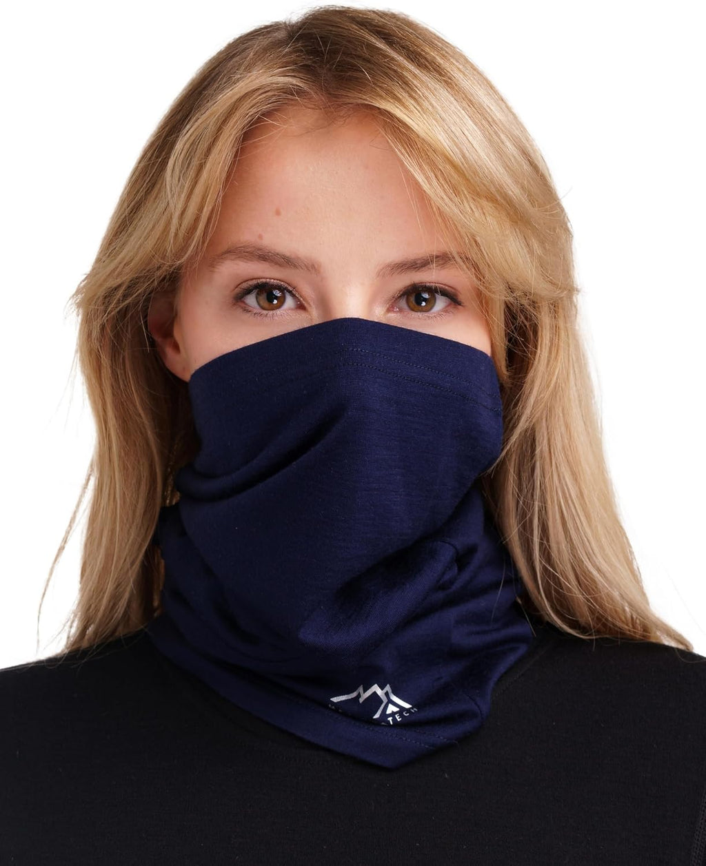 100% Merino Wool Neck Gaiter, 17.5um Face Mask, Unisex Neck Warmer 1-2 Pack