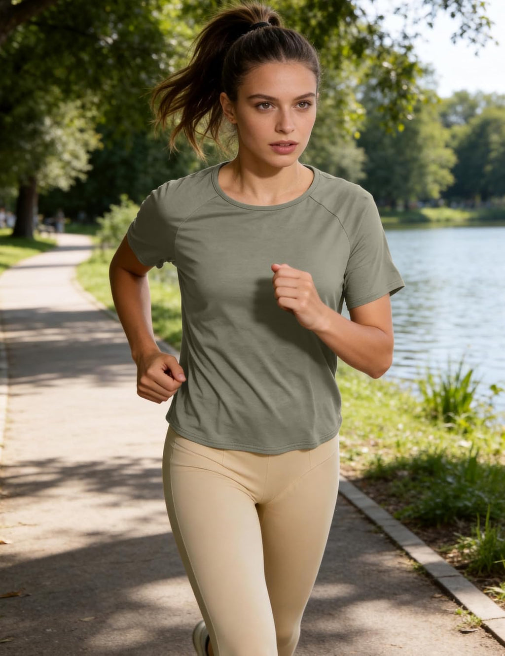 Quenteen Women's Short Sleeve Workout Shirts Athletic Tops Summer Activewear Gym Running Tennis Yoga Tee Shirt