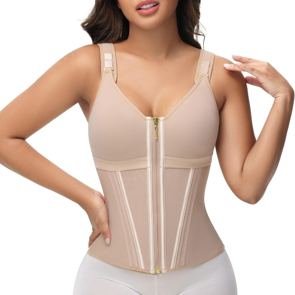 SHAPSHE Waist Trainer Corset for Women Tummy Control Body Shaper with Bra