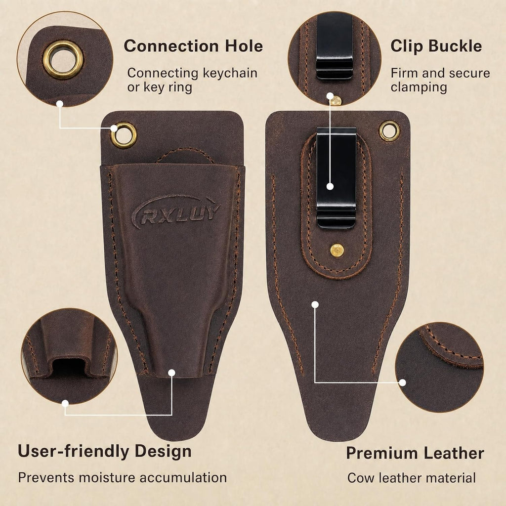 Fishing Pliers Holster with Retractable Lanyard (Camel)