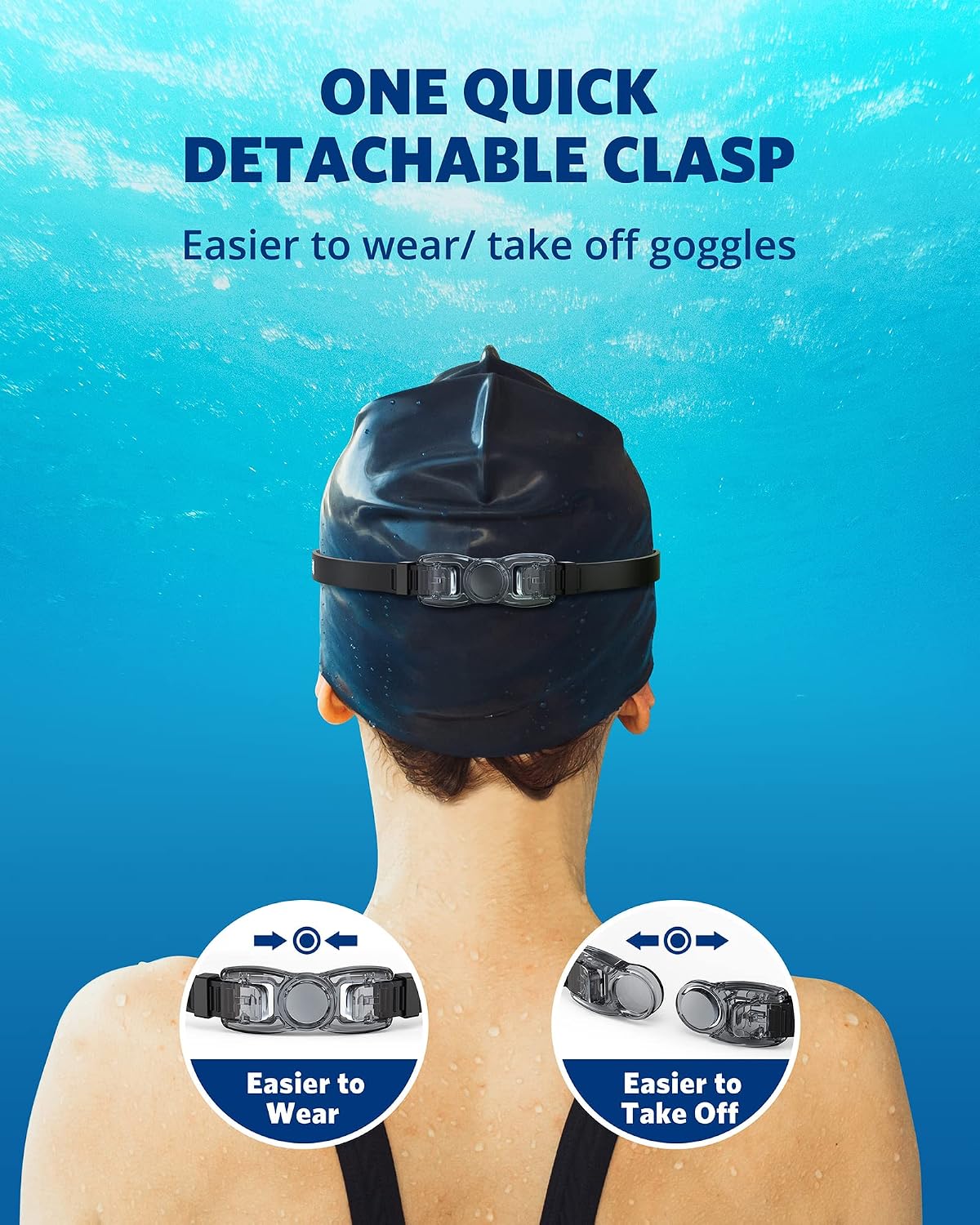 Aegend Swim Goggles 2 Pack for Adult Men Women No Leak with Storage Case