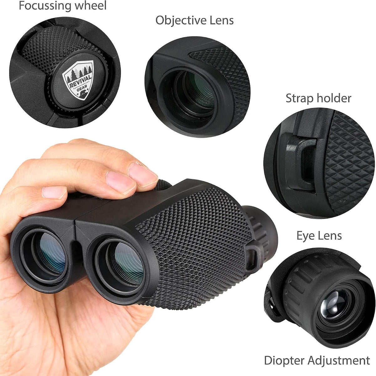 E Tronic Edge Binoculars for Adults - Professional for Bird Watching, Hunting, Hiking & Travel - Compact for Men and Women - Strap and Case Included