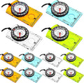 Orienteering Compass Hiking Compass Outdoor Navigation Survival Compass Waterproof Map Reading Backpacking Compass Kids Camping Gear for Women Men Gifts, 4 Colors