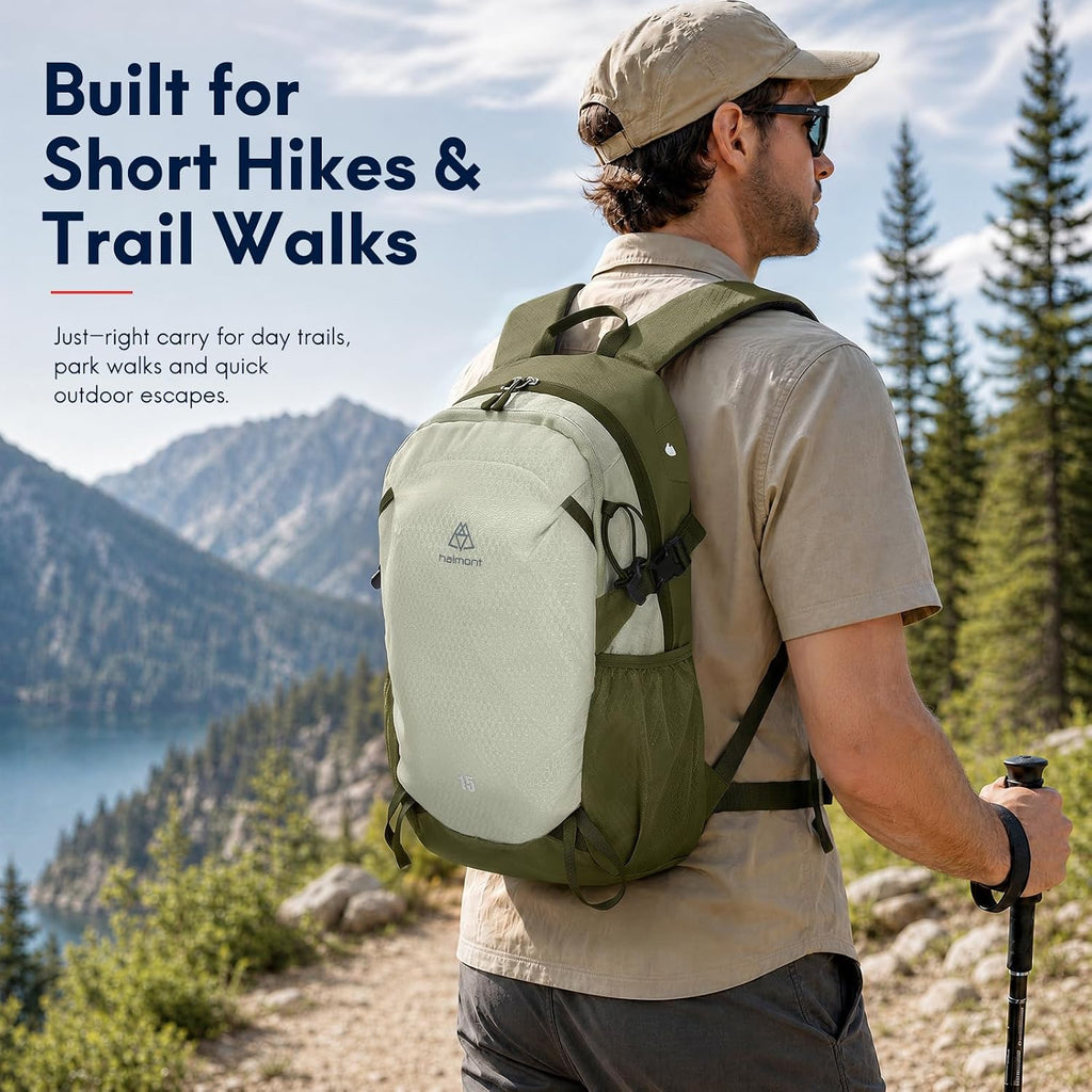 Haimont 15L Lightweight Hiking Daypack, Green