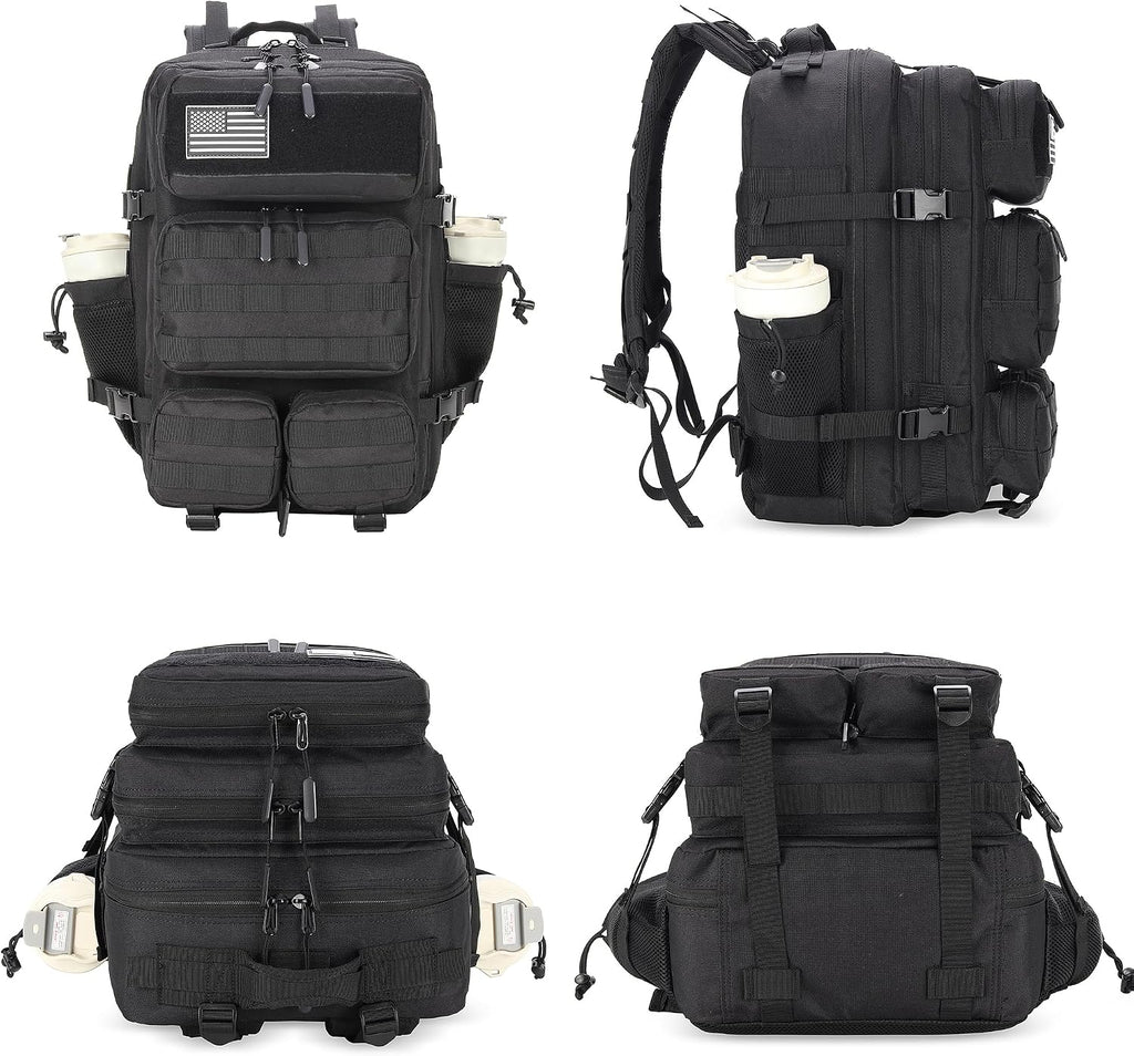 55L Tactical Backpack Heavy Duty Military Rucksack Molle Backpack 3 Day Assault Pack for Work Outdoors