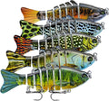 Keenjorika 5-Pack Fishing Lures Multi Jointed Fish Fishing Kits, Slow-Sinking Lifelike Segmented Swimbait Crankbaits, Realistic Swimming Action for Bass, Trout, Pike & Walleye – Freshwater & Saltwater