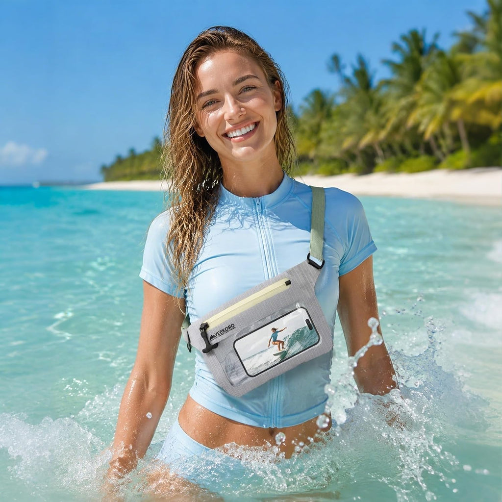 Phone Pouch, IPX8 Waterproof Reusable Fanny Pack,Large Dry Bag