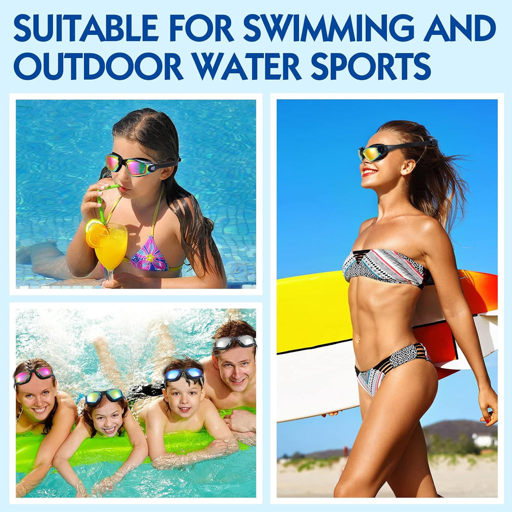 Flutesan 6 Pack Swim Goggles for Adults