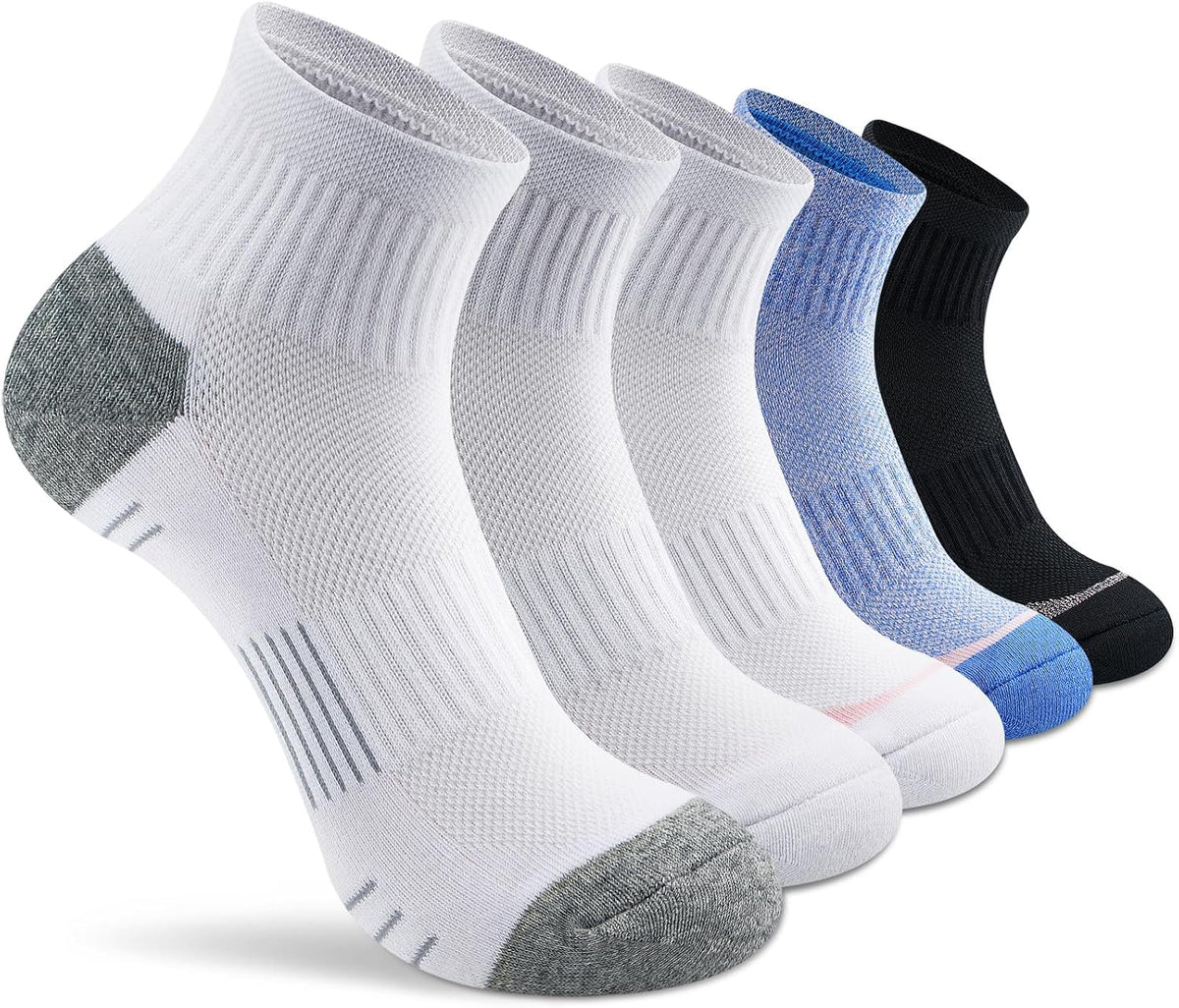 Gonii Ankle Socks Women Athletic Cushioned Running Hiking 5 Pairs