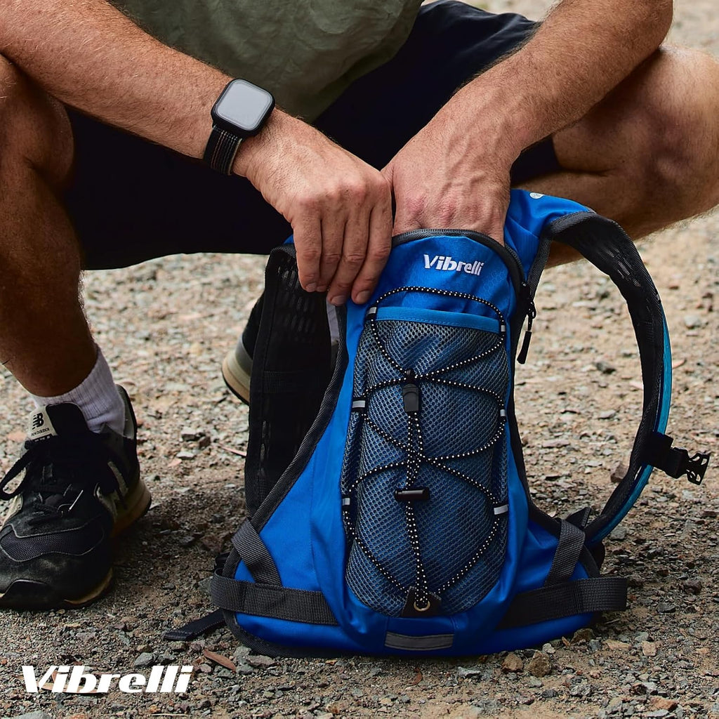 VibrelliVibrelli Hydration Backpack & 2L Hydration Bladder - High Flow Bite Valve - Hydration Pack for Cycling, Running, Hiking