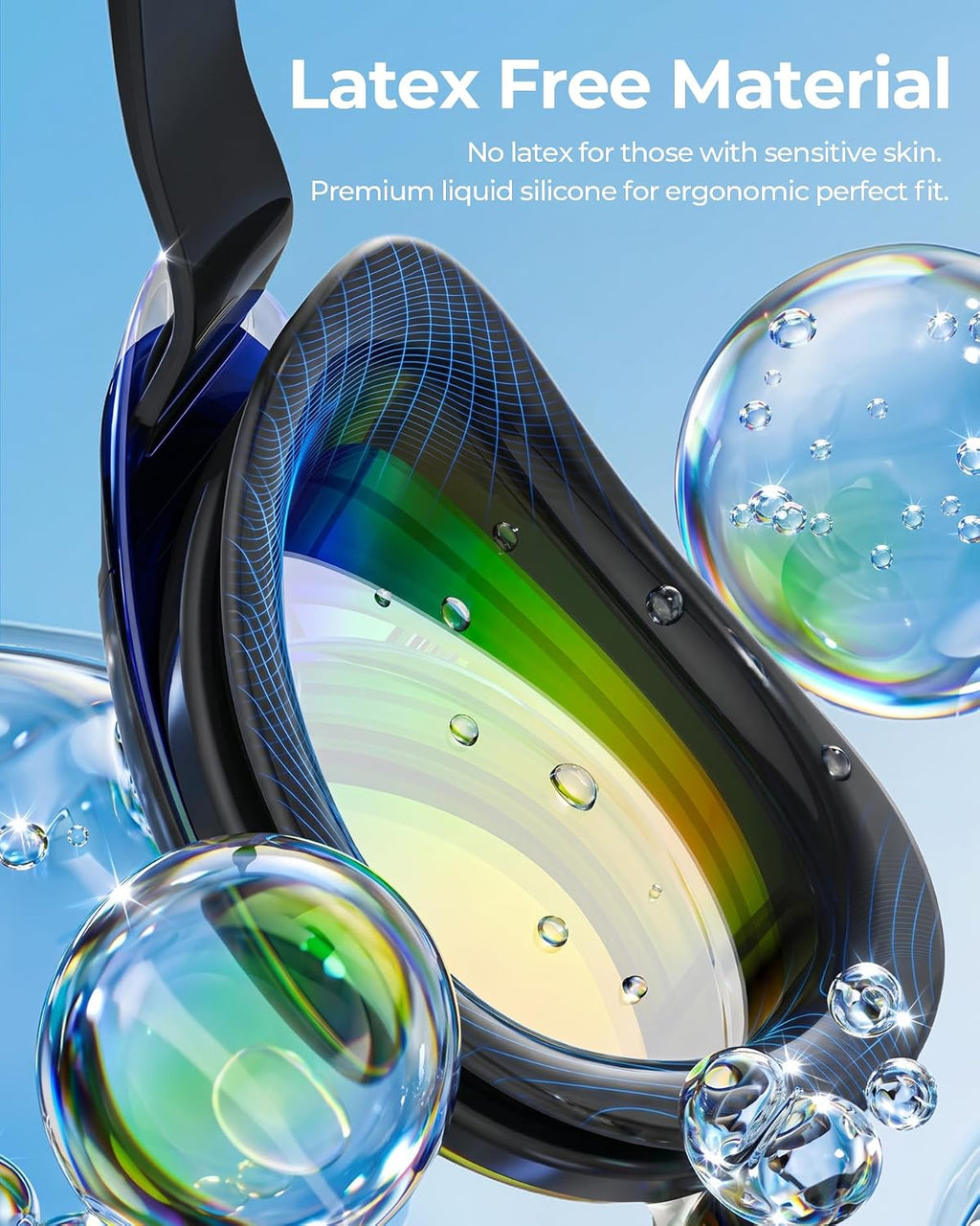 Aegend Flat Lens Swim Goggles, Anti-Fog Swimming Goggles, No Leak Anti-UV Pool Goggles for Adult Men Women Youth
