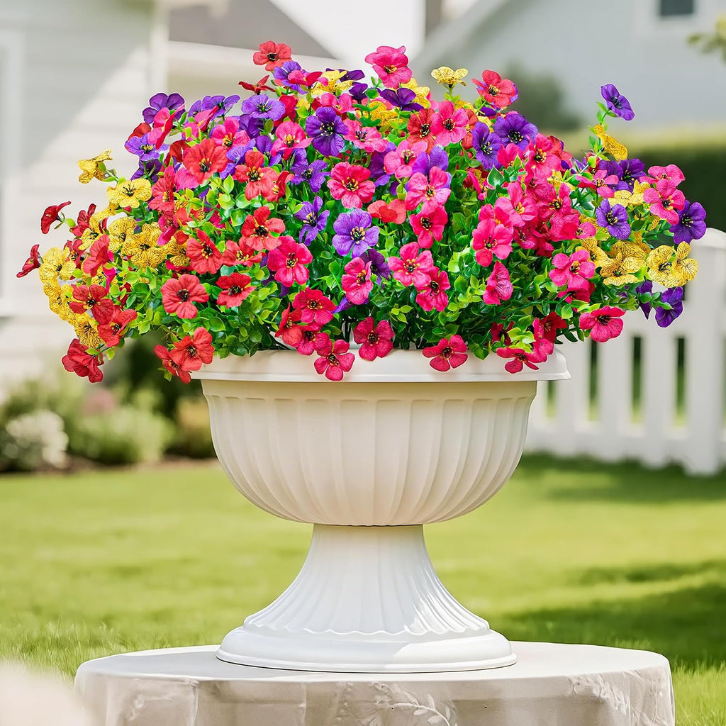 Artificial Flowers for Outdoors Fake Flowers Faux Plant Spring Summer Decor