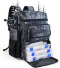 Fishing Tackle Backpack With Rod Holders, 45L Large Tackle Bag & Fishing Tackle Backpack,Cellular Pattern Color