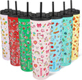 BJPKPK 34oz Coffee Tumbler with Straw, Insulated Stainless Steel Cup
