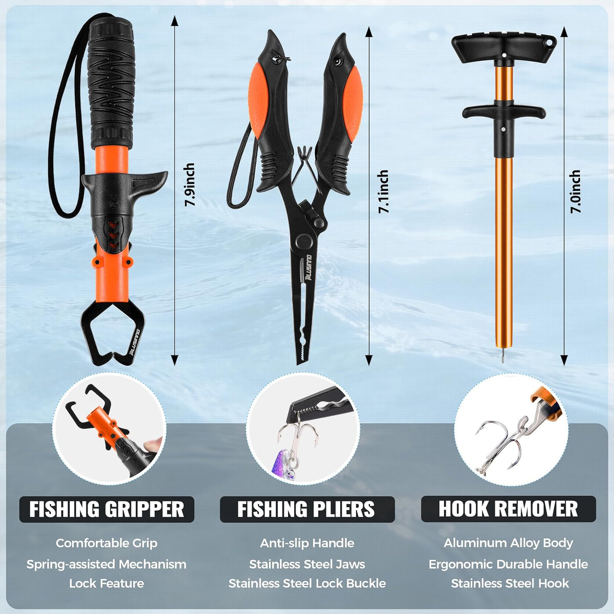 PLUSINNO Fishing Backpack with Fishing Net, Tackle Bag for Fishing Gear