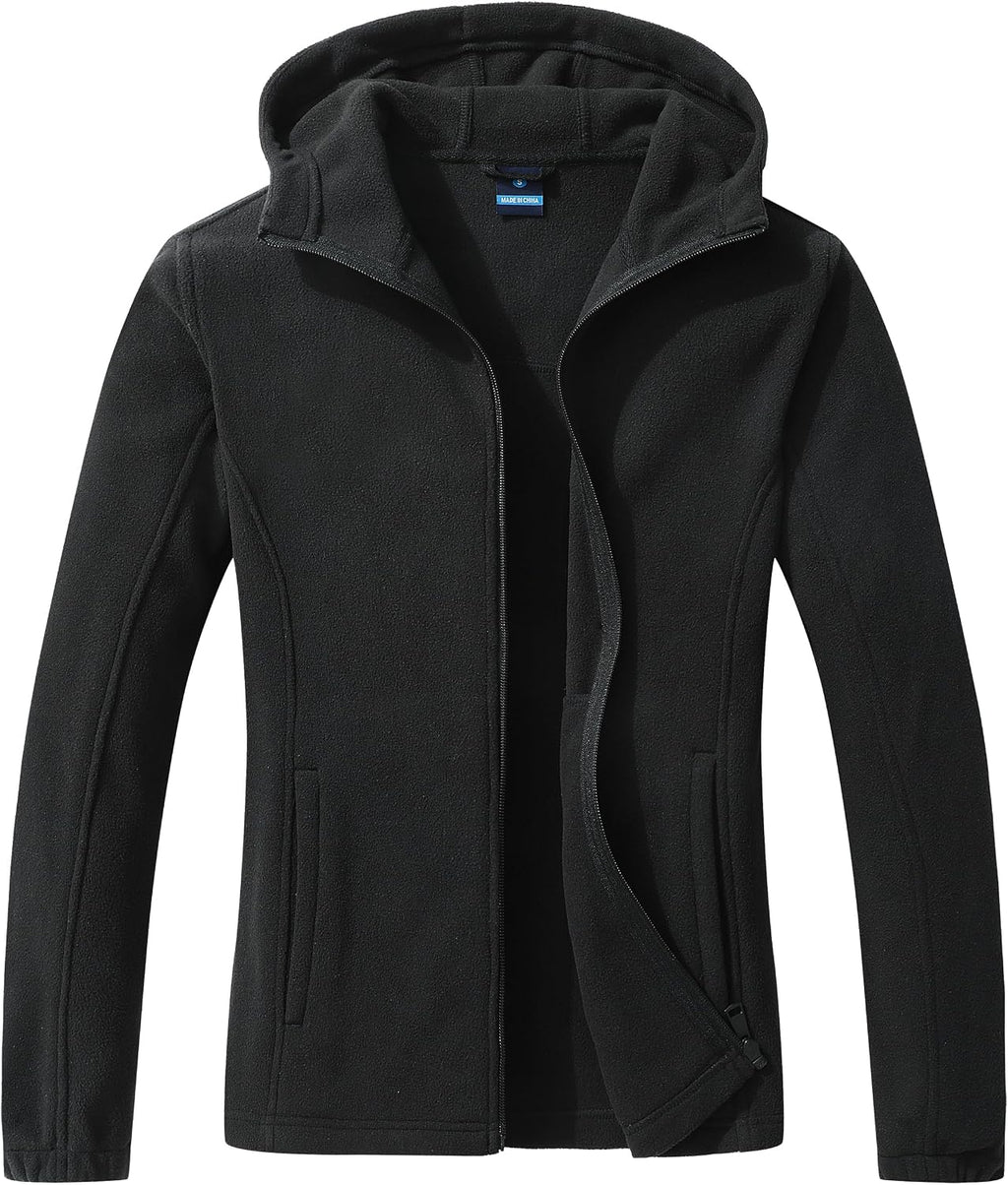 GIMECEN Women's Soft Polar Fleece Jacket Full Zip Hooded Sweatshirts