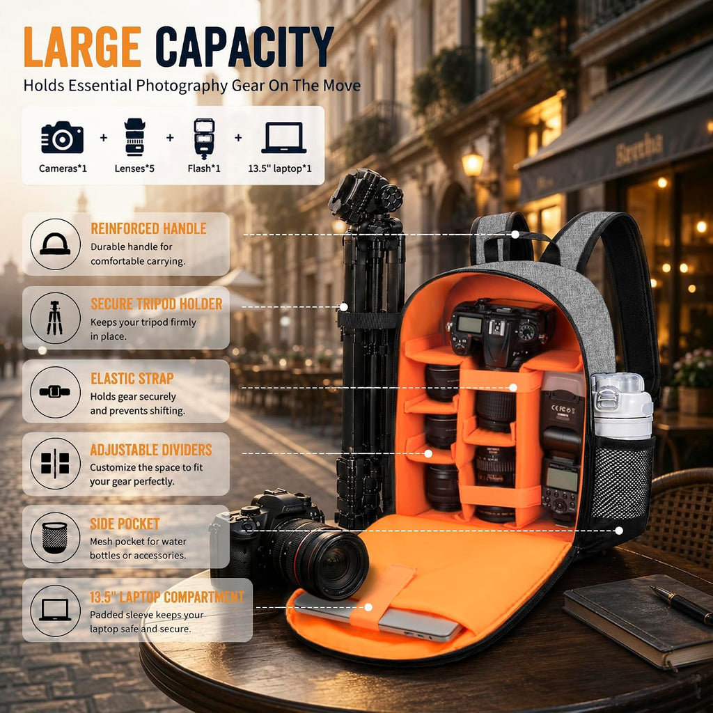 Camera Backpack for Photographers, Professional DSLR Camera Bag