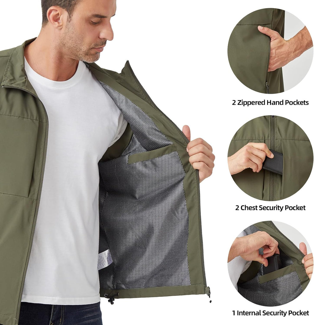 Men's Lightweight Outerwear Vest Softshell Sleeveless Jacket
