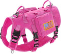 Forestpaw Tactical Dog Harness for Medium Dogs,Service Dog Vest,M,Hot Pink