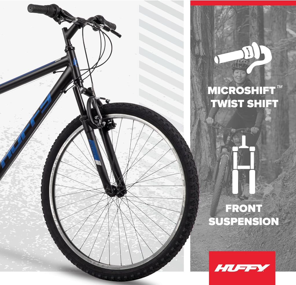 Huffy Stone Mountain Bike 20"/24"/26" for Men/Women/Girls/Boys | 6-Speed (20") or 21-Speed Options, Front or Dual Suspension Options, Multiple Colors, All-Terrain Tires, Shimano Equipped
