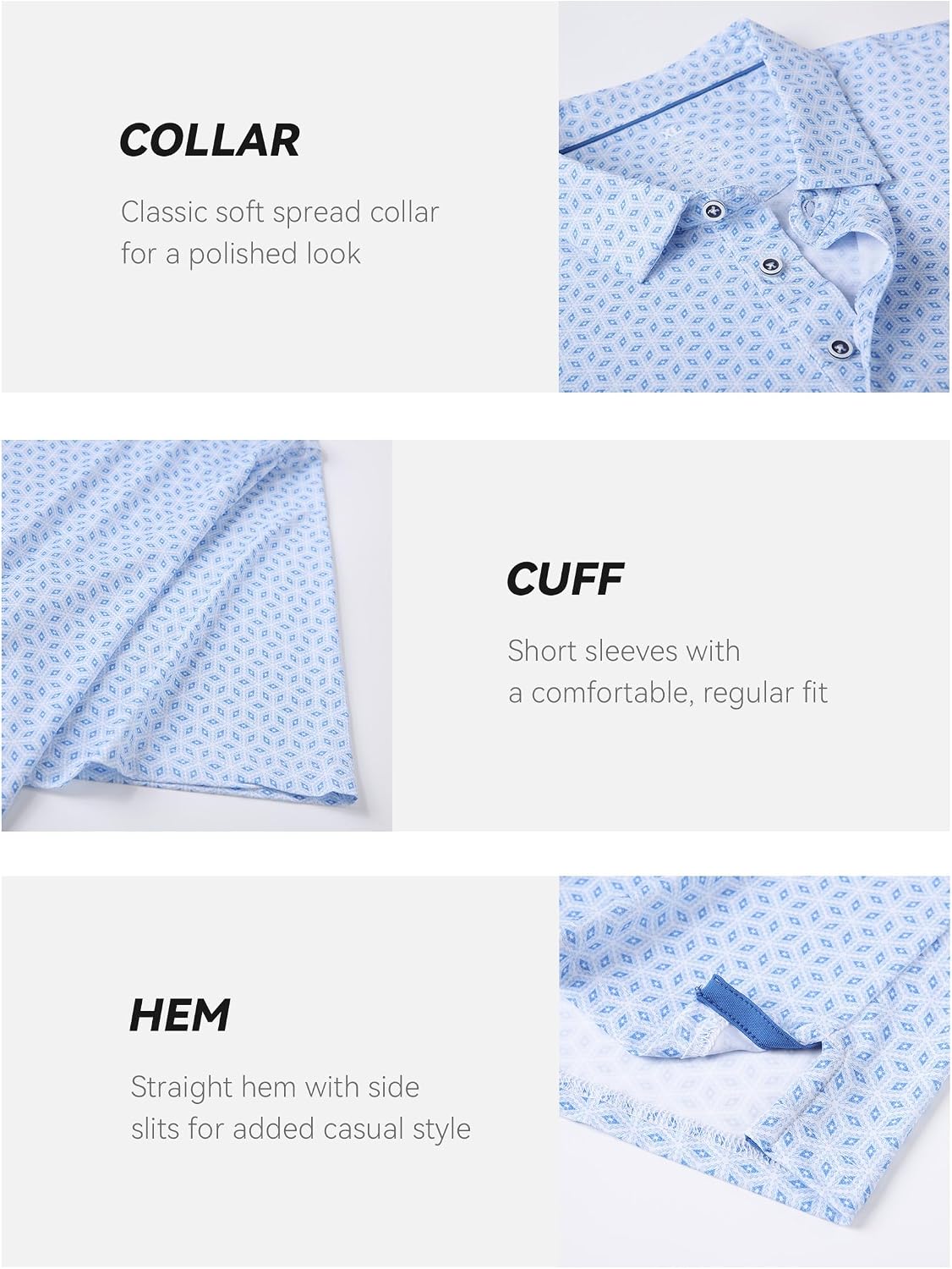 Esabel.C Golf Shirts for Men Moisture Wicking Dry Fit Short Sleeve Polo