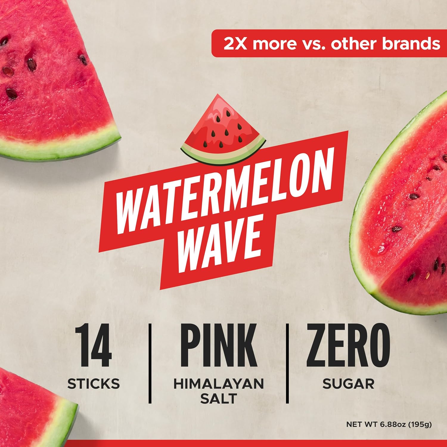 FITAID Hydrate Electrolyte Mix, Watermelon Wave (14 Stick Packs)
