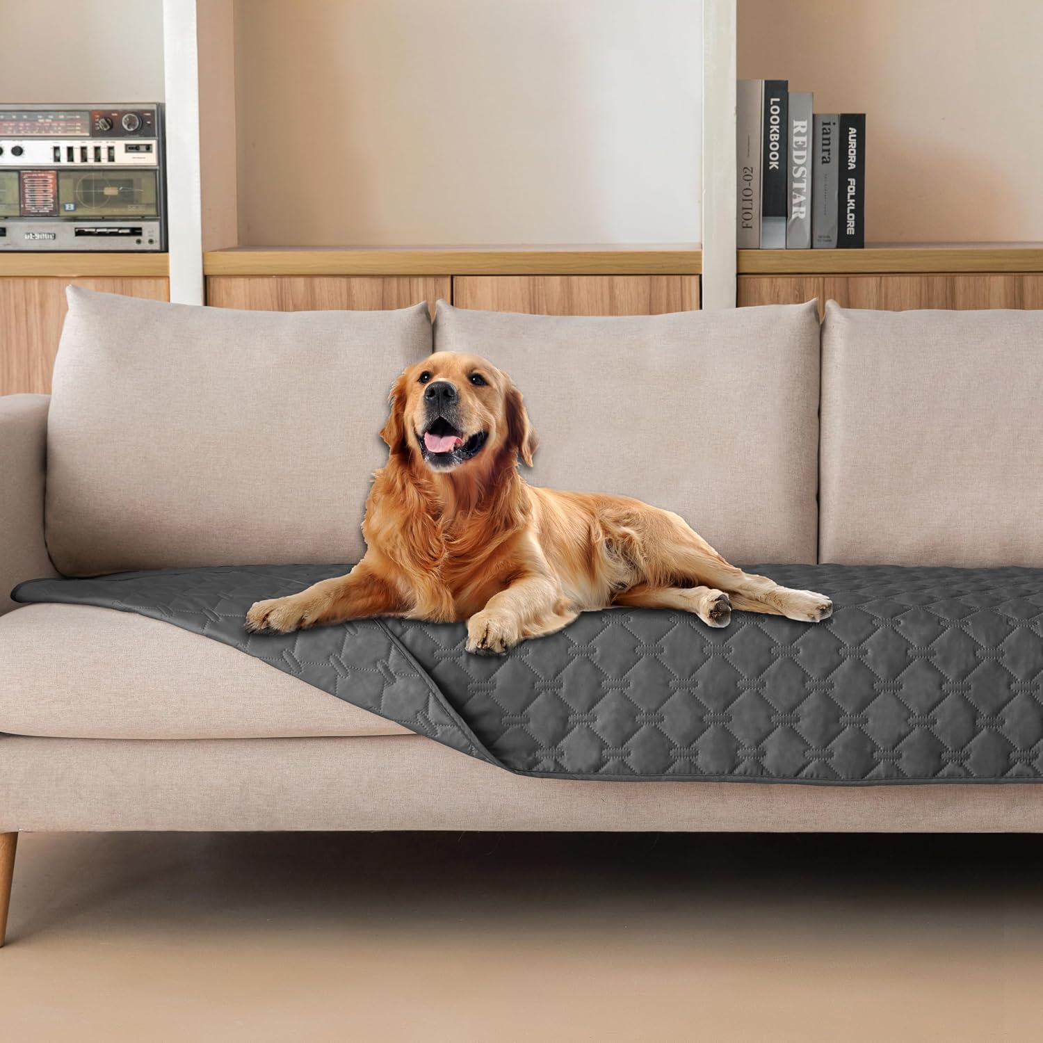 gogobunny Waterproof Dog Blanket, Couch Covers for Sofa, Reusable Pee Pads