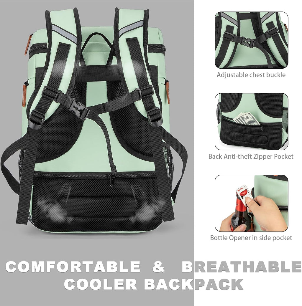 Bagparkk 33/45 Cans Leakproof Insulated Cooler Backpack with Double Deck