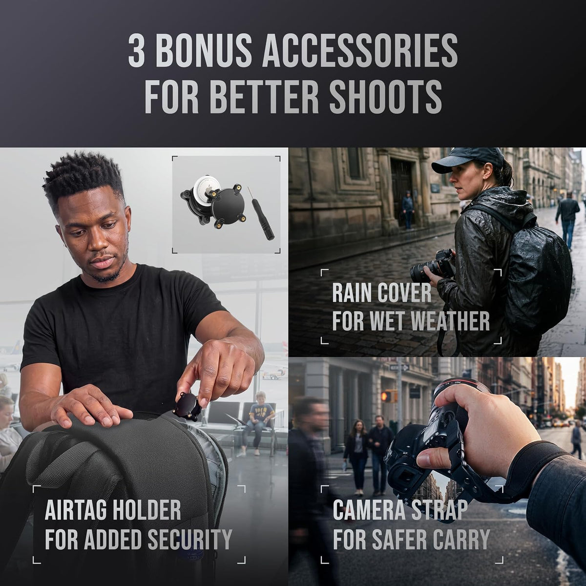 9L Camera Backpack for DSLR & Mirrorless Cameras, Laptop & Tripod