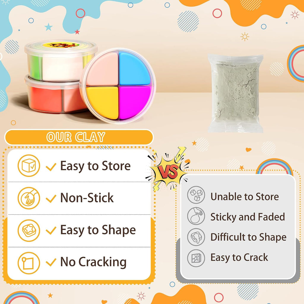 Aestd-ST Air Dry Clay Kit - Animal Theme, Modeling Clay for Kids