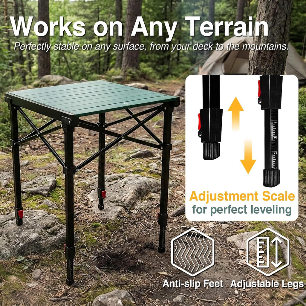 Portable Folding Camping Table Lightweight with Adjustable Height