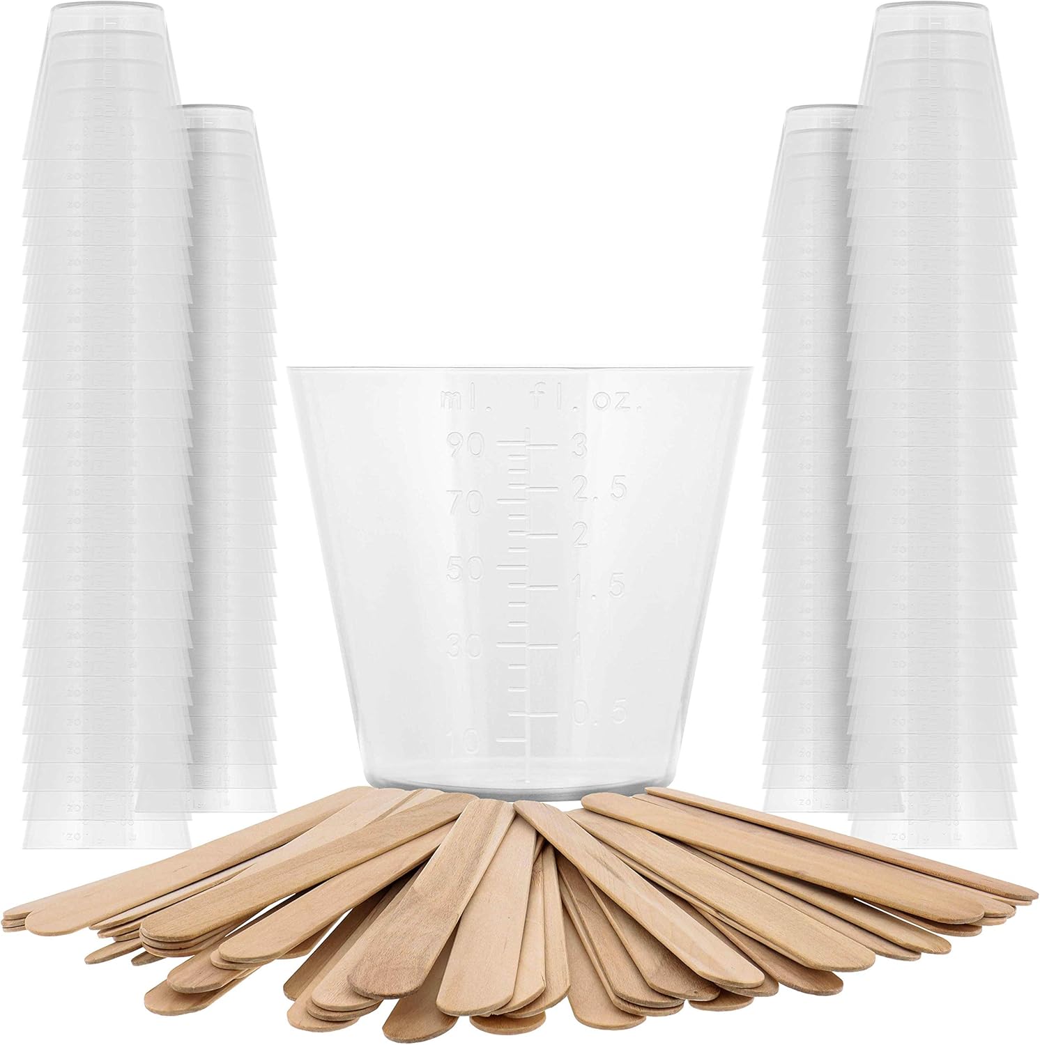 Pouring Masters 20 Ounce (600ml) Graduated Plastic Mixing Cups (Box of 12)