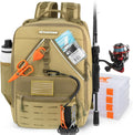 KastKing KarryAll Fishing Backpack with Rod Holder 4 Tackle Boxes, 40/26L
