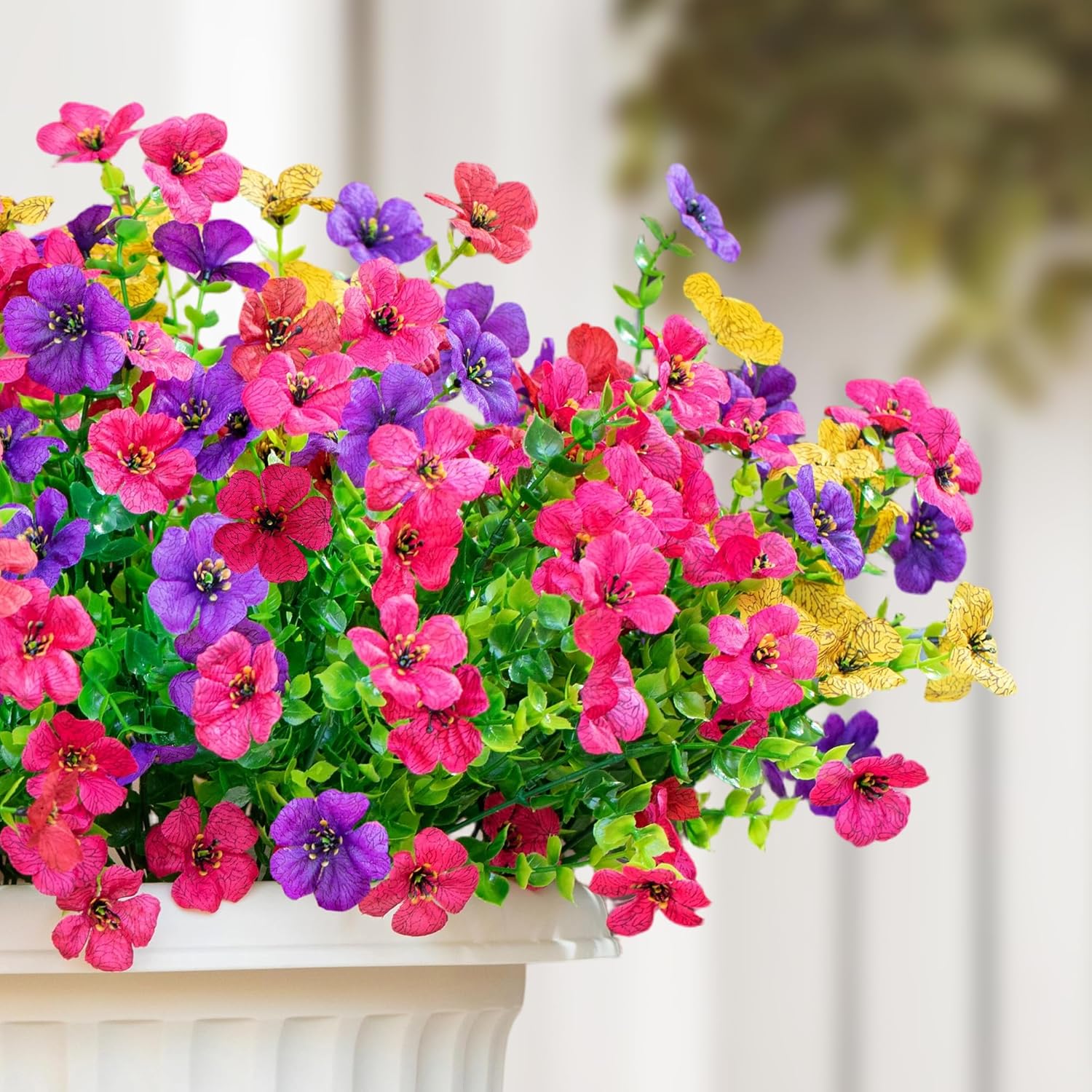 Artificial Flowers for Outdoors Fake Flowers Faux Plant Spring Summer Decor