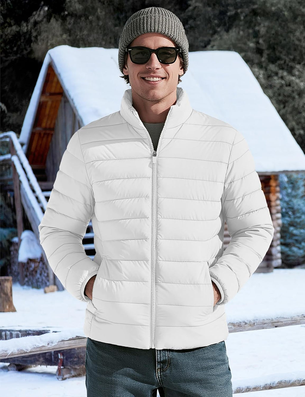 TACVASEN Men's Lightweight Puffer Jacket Quilted Insulated Winter Coat