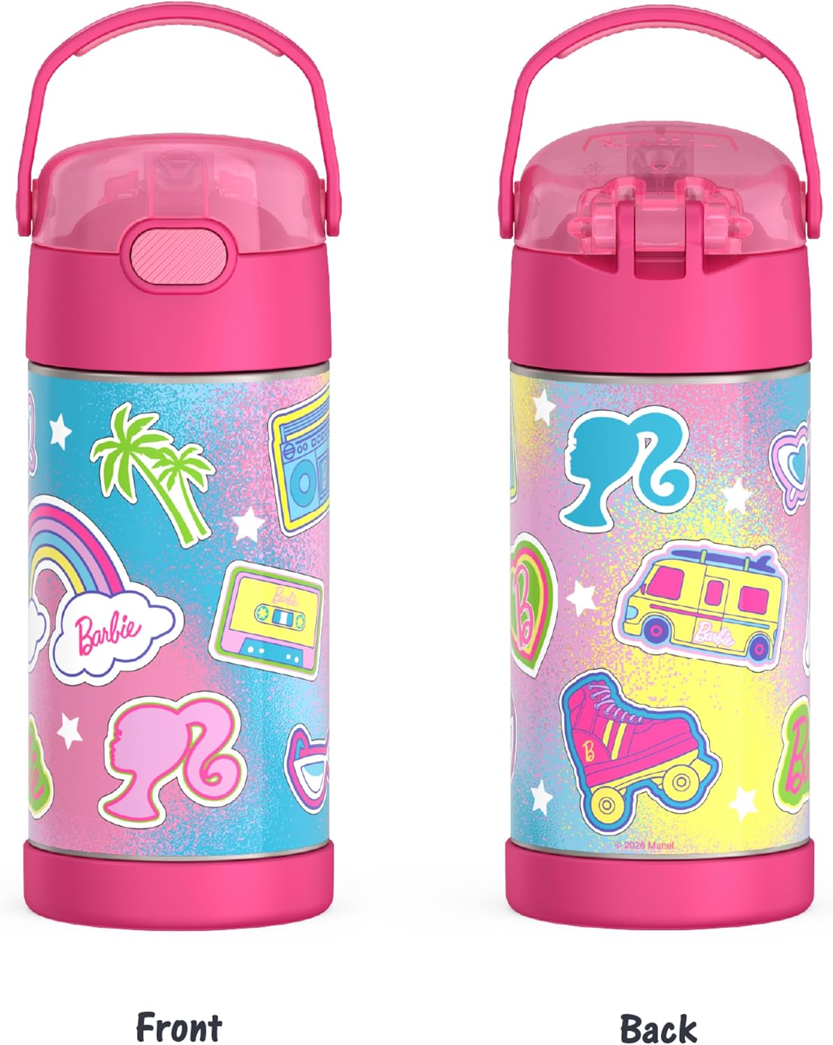 THERMOS FUNTAINER Water Bottle with Straw, 12oz, Barbie